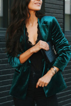 Casual Solid Patchwork V Neck Outerwear