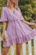 Fashion Simplicity Solid Split Joint V Neck A Line Dresses