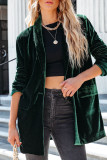 Fashion Solid Solid Color Turn-back Collar Outerwear