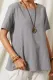 Casual Solid Split Joint O Neck Tops
