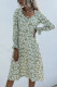 Fashion Street Print V Neck A Line Dresses