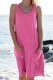 Fashion Casual Solid Pocket O Neck Straight Dresses