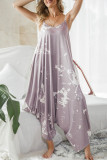 Fashion Casual Print Spaghetti Strap Loose Jumpsuits