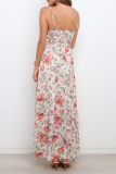 Elegant Floral Fold With Belt Strapless A Line Dresses
