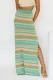 Street Striped Slit Regular Type A Full Print Bottoms