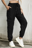 Casual Street Solid Split Joint Pocket Loose Solid Color Bottoms