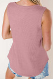 Casual Solid Patchwork V Neck Tops
