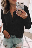 Fashion Street Solid Patchwork V Neck Tops(8 Colors)