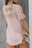 Fashion Casual Solid Patchwork V Neck Tops
