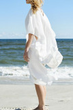 Fashion Vacation Solid Swimwears Cover Up