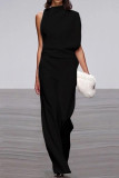Fashion Street Solid O Neck Straight Jumpsuits(3 Colors)