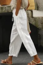 Casual Sweet Solid Patchwork Loose Harlan Patchwork Bottoms