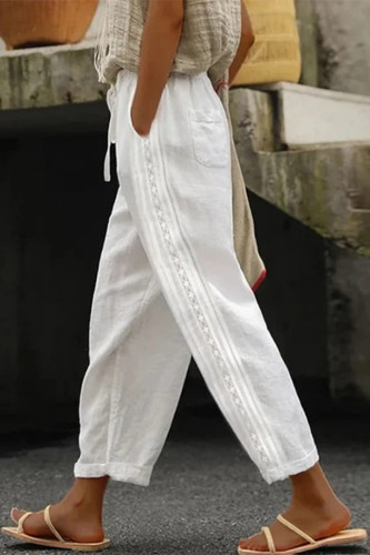 Casual Sweet Solid Patchwork Loose Harlan Patchwork Bottoms