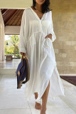 Fashion Casual Solid Split Joint Swimwears Cover Up