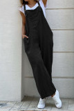 Fashion Casual Solid Spaghetti Strap Loose Jumpsuits