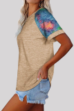 Casual Print Basic O Neck T-Shirts