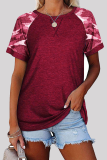 Casual Print Basic O Neck T-Shirts