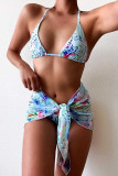 Fashion Sexy Print Frenulum Swimwears