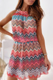 Fashion Street Striped Split Joint O Neck A Line Dresses