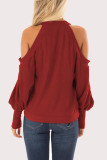 Casual Solid V Neck Tops