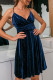 Fashion Simplicity Solid Patchwork Backless V Neck A Line Dresses