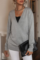 Fashion Street Solid V Neck Tops