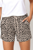 Fashion Casual Print Pocket Loose High Waist Straight Bottoms