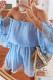 Fashion Casual Solid Patchwork Off the Shoulder Loose Rompers