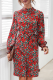 Fashion Elegant Floral Split Joint Frenulum O Neck A Line Dresses