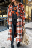 Fashion Plaid Pocket Buttons Shirt Collar Outerwear(5 Colors)