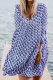 Casual Print Patchwork Basic V Neck A Line Dresses