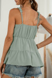 Fashion Sweet Solid Split Joint V Neck Tops