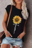Casual Print Basic O Neck T-Shirts