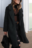 Fashion Turndown Collar Pocket Long Sleeved Coat