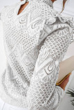 Fashion Sweet Solid Patchwork O Neck Tops