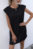 Fashion Casual Striped Patchwork O Neck Pencil Skirt Dresses