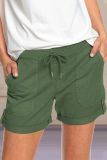 Casual Solid Split Joint Pocket Straight Solid Color Bottoms