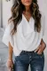 Casual Solid Patchwork V Neck Tops