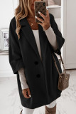 Fashion Casual Adult Solid Buttons Turn-back Collar Outerwear