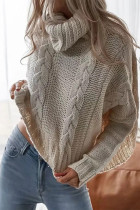 Fashion Casual Solid Pullovers Scarf Collar Tops