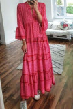 Fashion Sweet Geometric Split Joint V Neck Princess Dresses