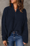 Fashion Solid Zipper Zipper Collar Tops