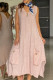Fashion Solid Patchwork V Neck Irregular Dresses