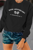 Fashion Street Print Letter O Neck Tops