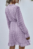 Fashion Street Solid Patchwork V Neck A Line Dresses