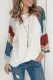 Casual Striped Patchwork Contrast O Neck Tops