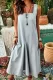 Casual Solid Split Joint Square Collar A Line Dresses