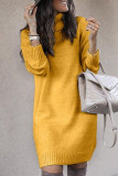 Casual Solid Solid Color Turtleneck Tops