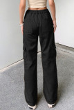 Street Solid Pocket Straight Solid Color Bottoms