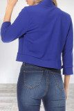 Elegant Solid Color Mandarin Collar Outerwear